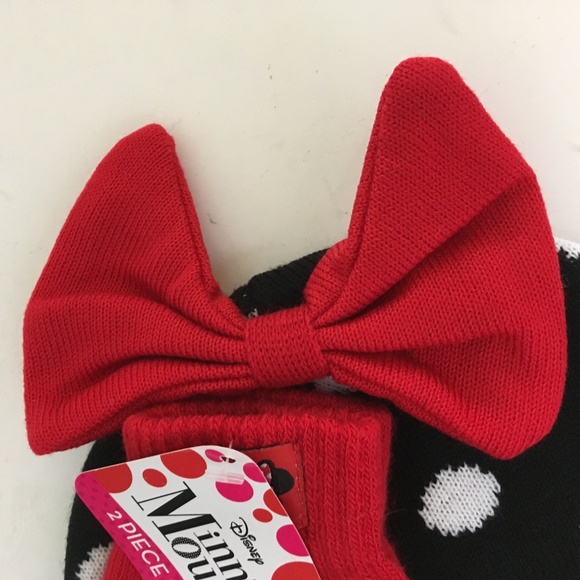 MINNIE MOUSE DISNEY, Knit Hat & Mitten, NWT M3 - Picture 4 of 5